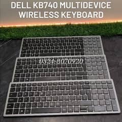 Dell KB740 Multidevice Wireless Bluetooth Keyboard Mini Small Grey 740