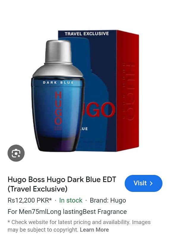 hugu boss dark blue perfume 75ml 0