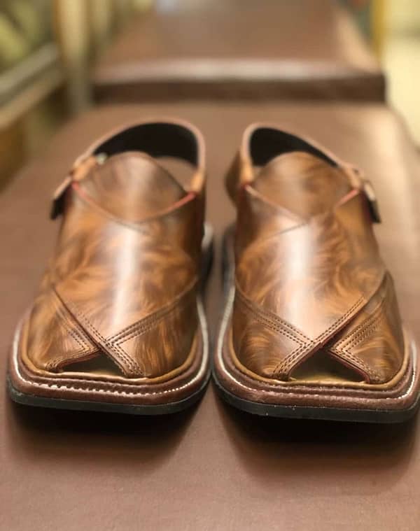 Peshawari Chappal Triple Gair Pure Leather Double Shade 2