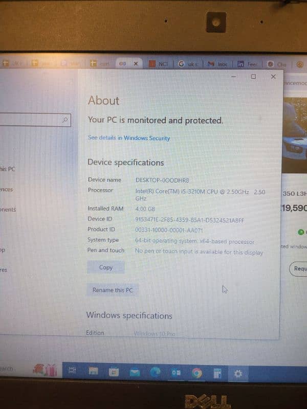 dell laptop windows 10 pro 4/64gb 0