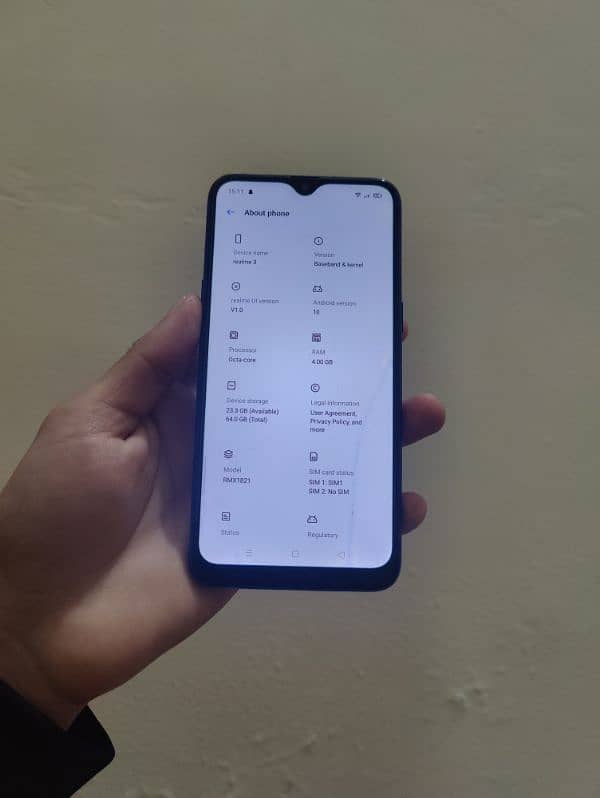 Realme 3 with Box and Adopter 2