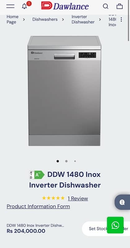 DDW 1480 Inox Inverter Dishwasher 2