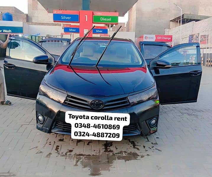 car rent toyota corolla black 0348-4610869 0