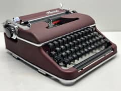 Olympia SM2 Burgundy Typewriter, Special Vintage Old Collectible gift