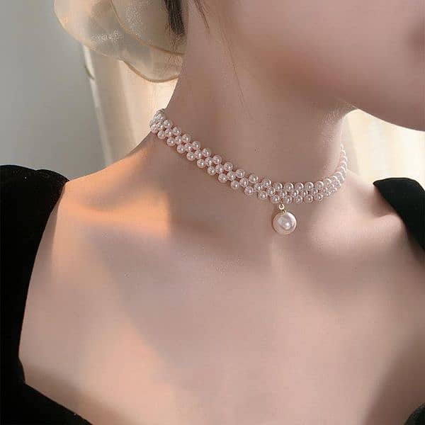 1pc Pearl Stone Choker For Women and Girls 1