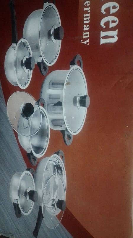 kitchen Queen stain less steel 12 pics cook wear set 1