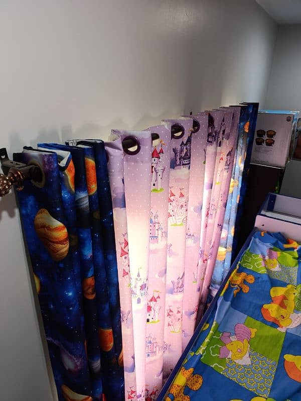 bunk bed, swing or sofa set with curtains for sale 11