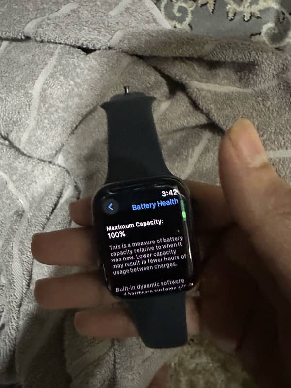 Apple watch series 7 45mm battry health 100 midnight black comp box 10