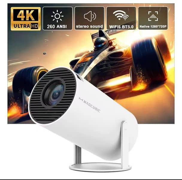 50% Sale on all android multimedia 4k full HD original new projector 5