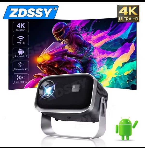 50% Sale on all android multimedia 4k full HD original new projector 7