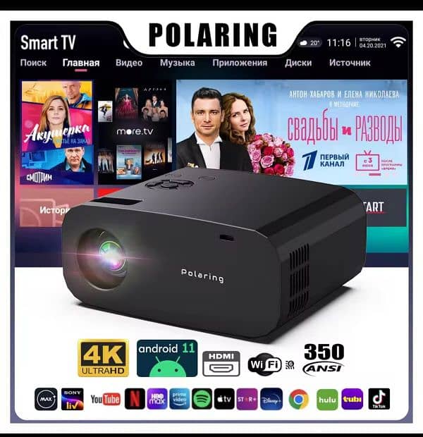 50% Sale on all android multimedia 4k full HD original new projector 13