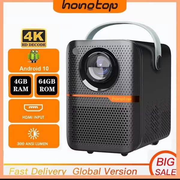 50% Sale on all android multimedia 4k full HD original new projector 15