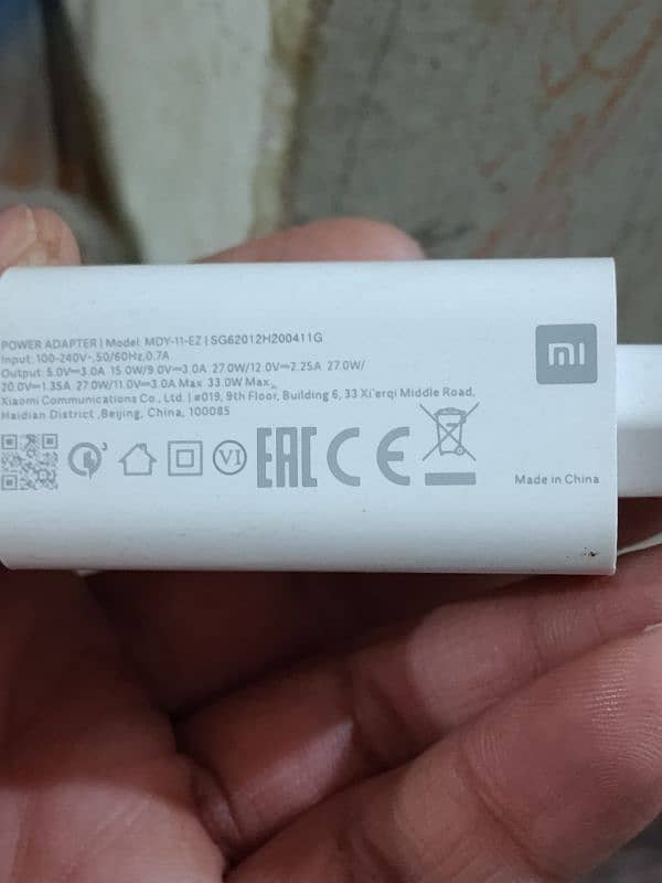 imported fast changer type c or Mi charger 33W Read Add Add parh la 10