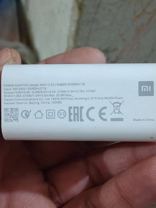 imported fast changer type c or Mi charger 33W Read Add Add parh la 12