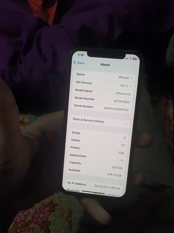 iPhone xs 256gb exchange posble 5