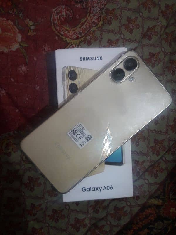 SAMSUNG A06 Mobile new Mobile 4/64 just Box open Dual sim Finger Lock 7