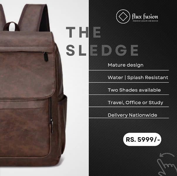 The Sledge Leather Backpack for the office, Backpack for University. 7