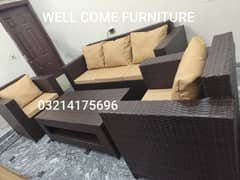 OUTDOOR GARDEN RATTAN UPVC FURNITURE SOFA SET CHAIRS TABLE UMBRELLA