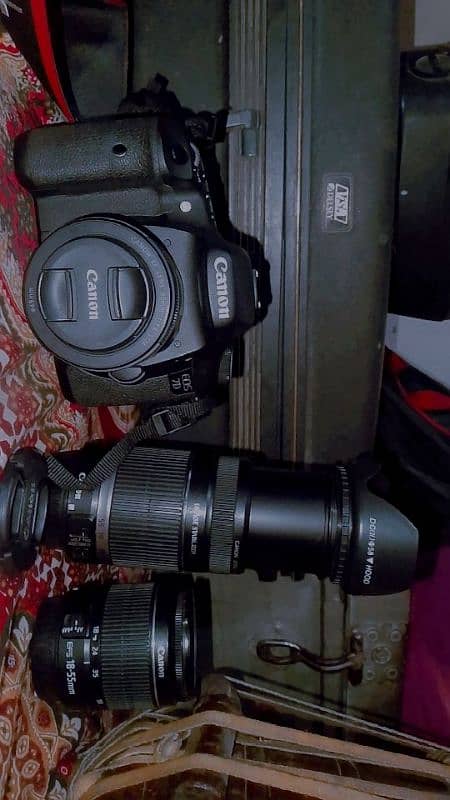 Canon EOS 7D DSLR Camera with 3 Lenses and Accessories 0