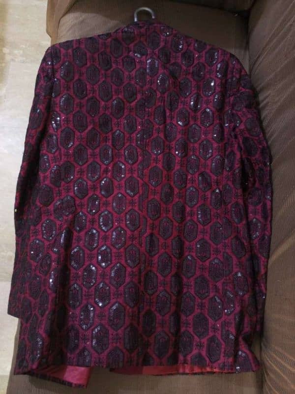 mehroon Prince coat 36 waste. . . with black shlwar kameez 4