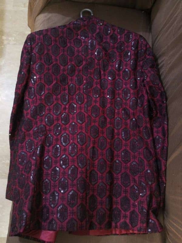 mehroon Prince coat 36 waste. . . with black shlwar kameez 5