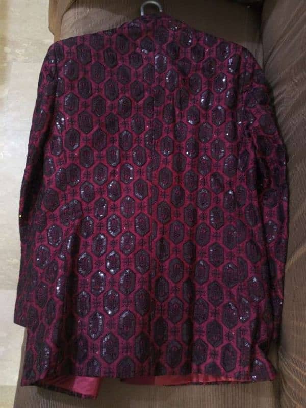 mehroon Prince coat 36 waste. . . with black shlwar kameez 10