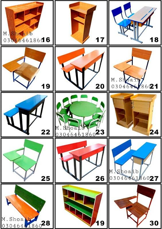 School furniture for sale  | Doul desk | Table, bench| Study chair 0