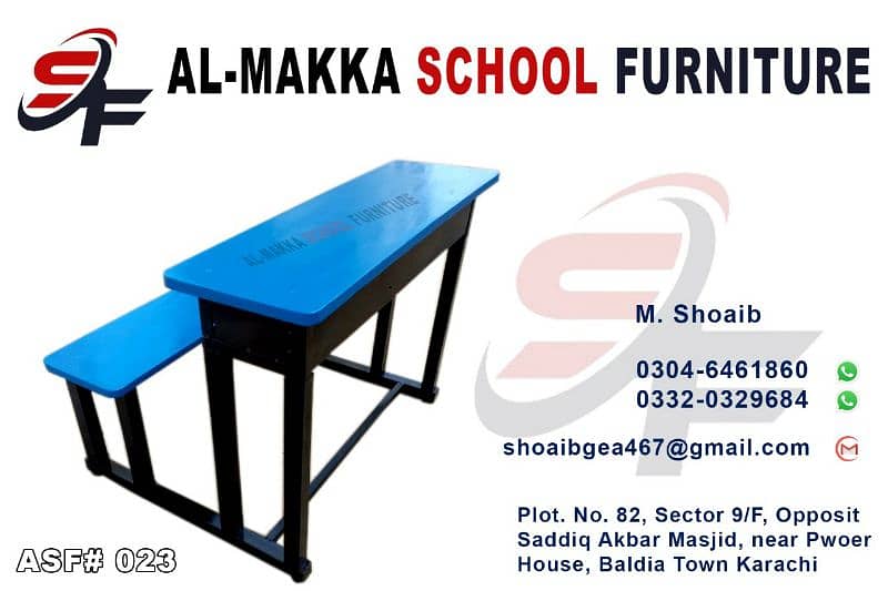 School furniture for sale  | Doul desk | Table, bench| Study chair 8