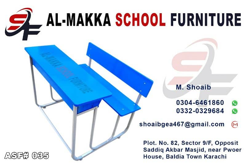 School furniture for sale  | Doul desk | Table, bench| Study chair 10