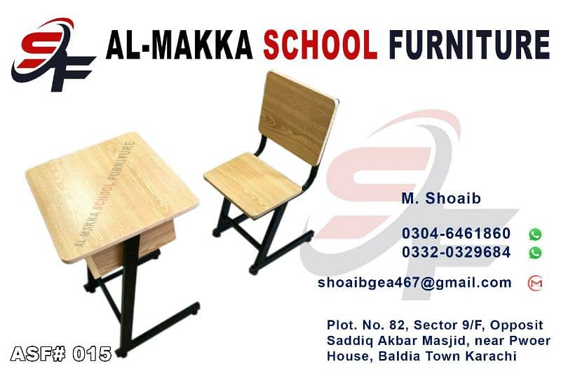 School furniture for sale  | Doul desk | Table, bench| Study chair 12