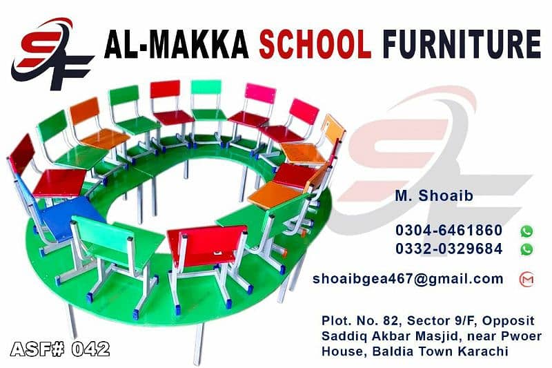 School furniture for sale  | Doul desk | Table, bench| Study chair 16