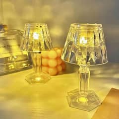 Rechargeable Golden Night Lamp - Mini Crystal Design