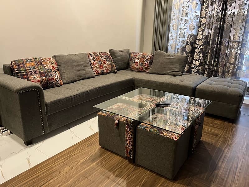 9 Seater Sofa + Table + Diwan 4