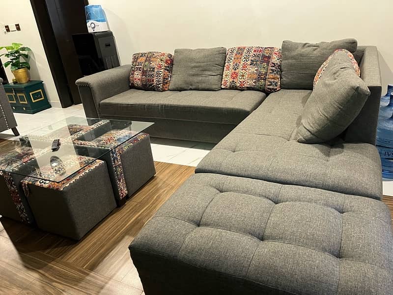 9 Seater Sofa + Table + Diwan 5