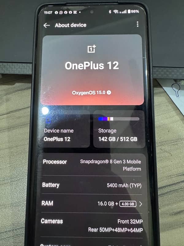 One plus 12 non pta 12gb 512gb 9