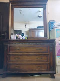 Dressing table with 3 drawers and stool Pure Solid Shesham Wood