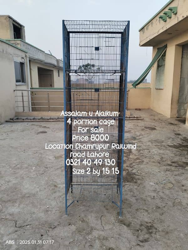 4 portion used  cage Size 2 by 1.5 1.5 For sale 2