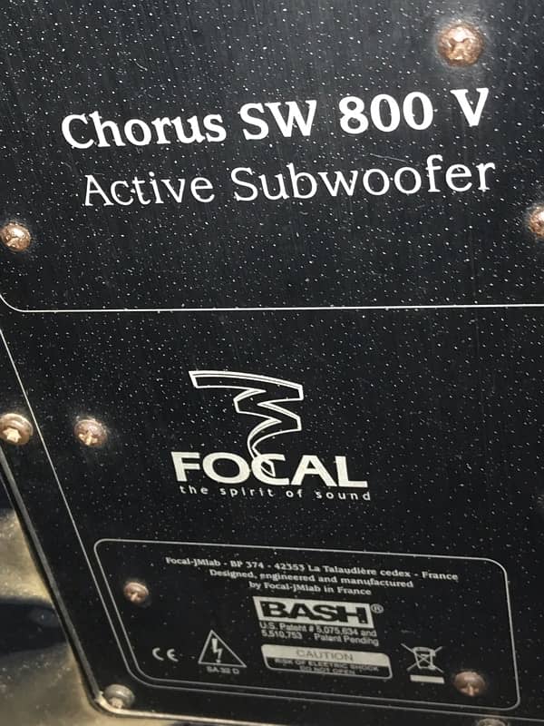 FOCAL SW800v subwoofer 11” like svs Klipsch denon Marantz paradigm 1