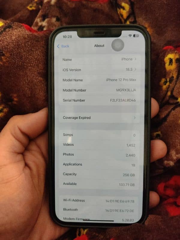 iphone 12 pro max jv 256gb 5