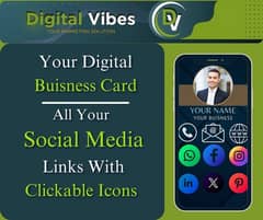 Digital Busness Cards With Clickable Icons