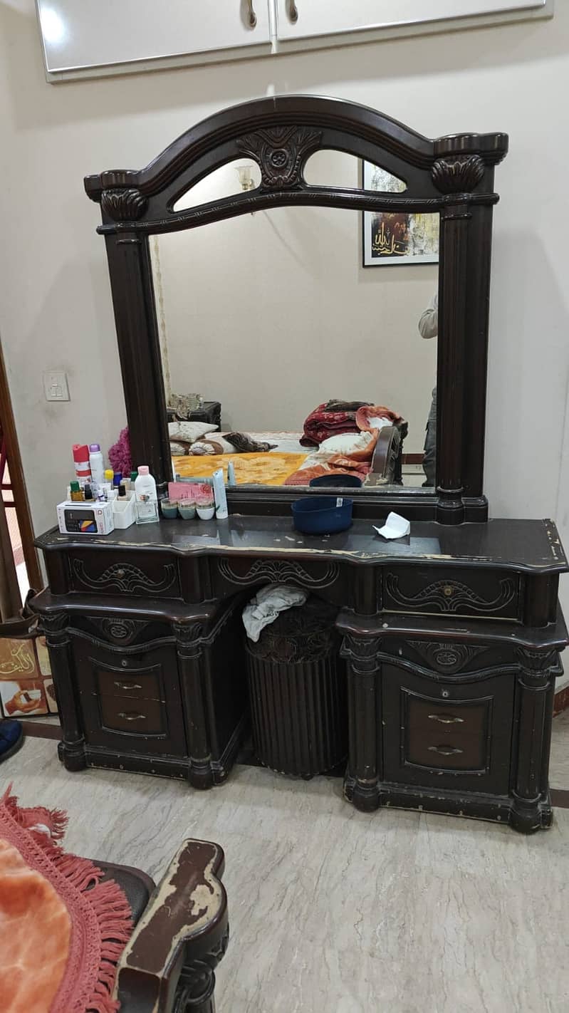 Bed set + Mattress with side table for sale 1