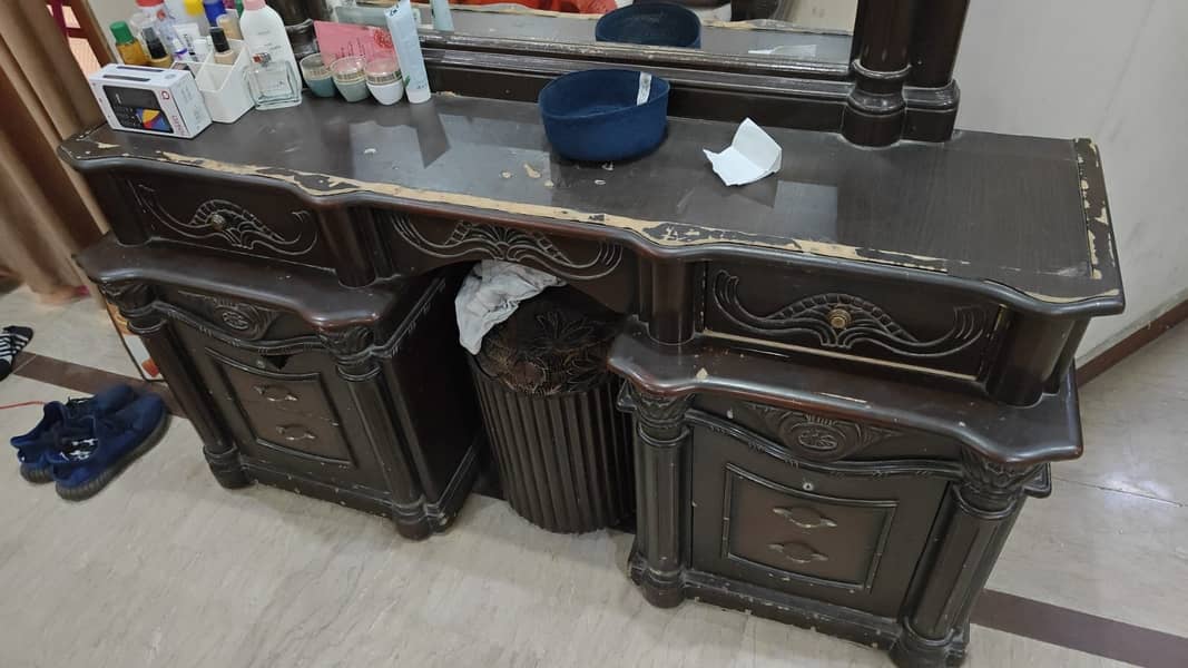 Bed set + Mattress with side table for sale 2