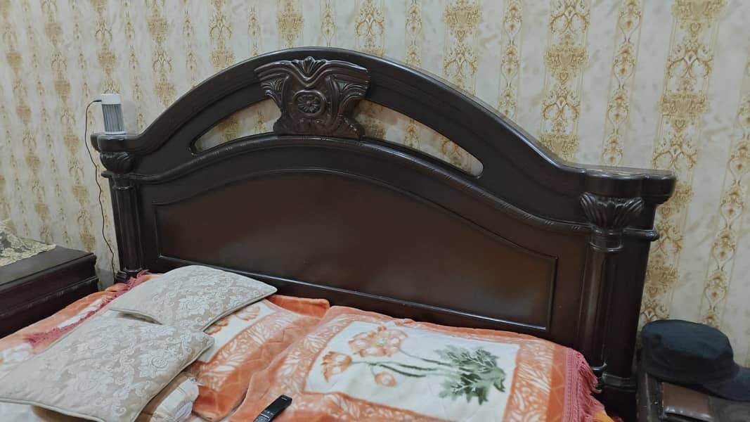 Bed set + Mattress with side table for sale 5