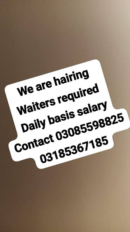 waiters required for events 0