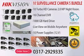 10 CCTV Cameras Bundle Brand HIKVision