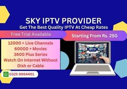 Sky IPTV PROVIDER FULL HD CHANNELS, MOVIES, SERIES WITHOUT FREEZING