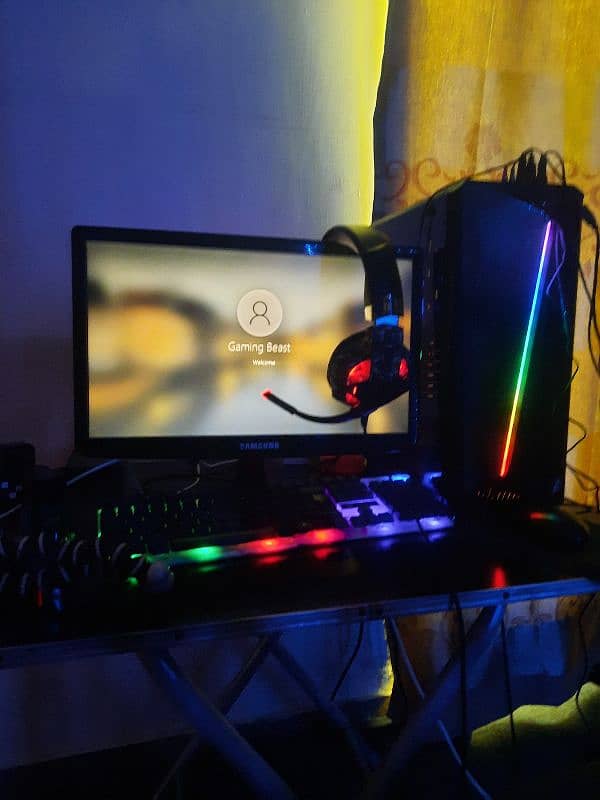 RGB gaming pc, orignal samsung monitor, gaming rgb headset FOR SALE! 1