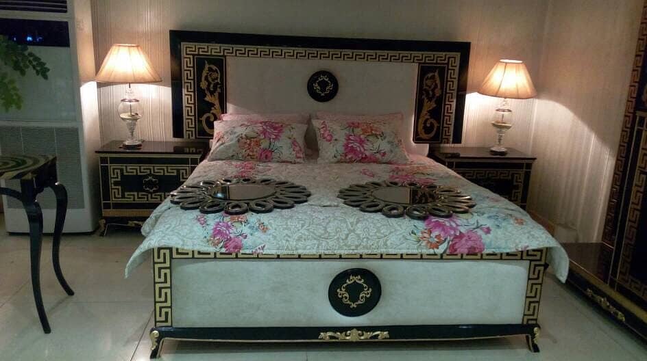 bed set /double bed /king size double bed/ bridal set/ poshish furnit 16