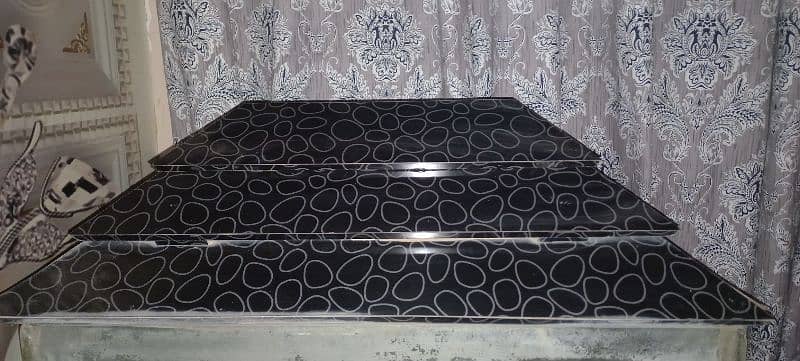 black Aqurium stand with head nd some accessories 1