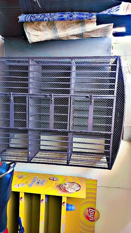 Brand new angle cage 3 portion with lock tyres [All kind of birds] 2